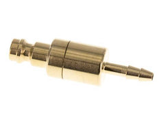 Brass DN 5 Air Coupling Plug 4 mm Hose Pillar Double Shut-Off