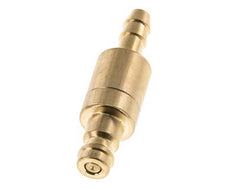 Brass DN 5 Air Coupling Plug 6 mm Hose Pillar Double Shut-Off