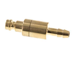 Brass DN 5 Air Coupling Plug 6 mm Hose Pillar Double Shut-Off