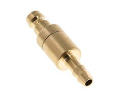 Brass DN 5 Air Coupling Plug 6 mm Hose Pillar Double Shut-Off