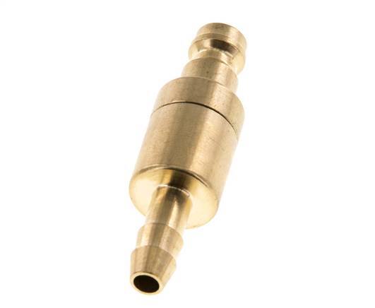 Brass DN 5 Air Coupling Plug 6 mm Hose Pillar Double Shut-Off