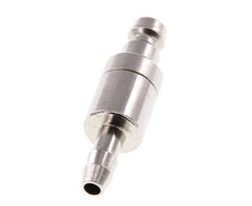Nickel-plated Brass DN 5 Air Coupling Plug 6 mm Hose Pillar Double Shut-Off