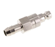 Nickel-plated Brass DN 5 Air Coupling Plug 8 mm Hose Pillar Double Shut-Off