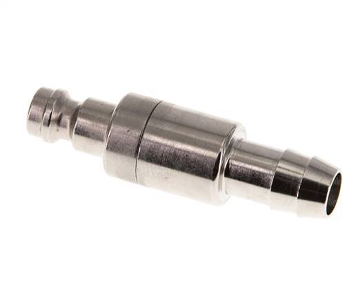 Nickel-plated Brass DN 5 Air Coupling Plug 9 mm Hose Pillar Double Shut-Off