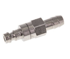 Stainless steel DN 5 Air Coupling Plug 9 mm Hose Pillar Double Shut-Off
