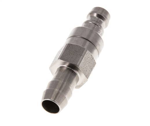 Stainless steel DN 5 Air Coupling Plug 9 mm Hose Pillar Double Shut-Off