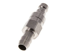 Stainless steel DN 5 Air Coupling Plug 9 mm Hose Pillar Double Shut-Off