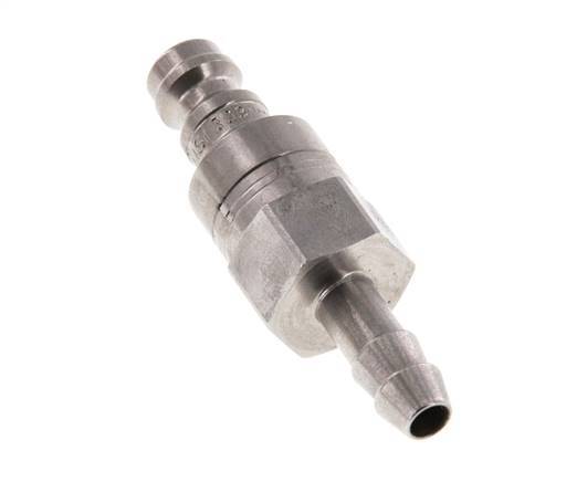 Stainless steel DN 5 Air Coupling Plug 6 mm Hose Pillar Double Shut-Off