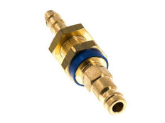 Brass DN 5 Blue-Coded Air Coupling Plug 6 mm Hose Pillar Bulkhead