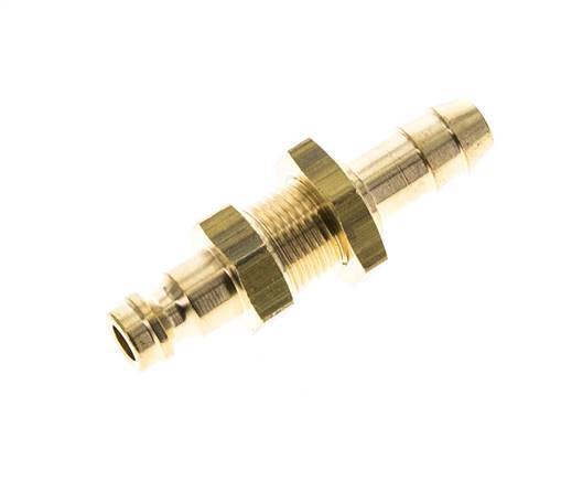 Brass DN 5 Air Coupling Plug 8 mm Hose Pillar Bulkhead