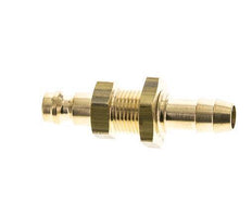 Brass DN 5 Air Coupling Plug 8 mm Hose Pillar Bulkhead