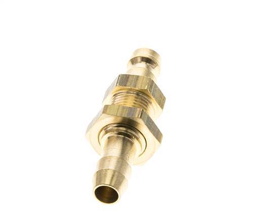Brass DN 5 Air Coupling Plug 8 mm Hose Pillar Bulkhead