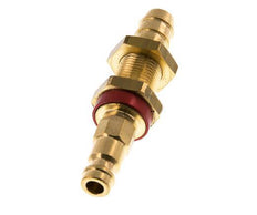 Brass DN 5 Red-Coded Air Coupling Plug 9 mm Hose Pillar Bulkhead