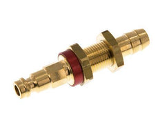 Brass DN 5 Red-Coded Air Coupling Plug 9 mm Hose Pillar Bulkhead