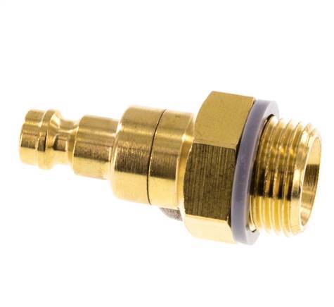 Brass DN 5 Air Coupling Plug G 3/8 inch Male Double Shut-Off