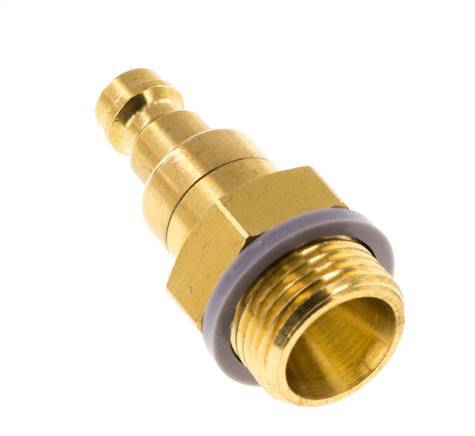 Brass DN 5 Air Coupling Plug G 3/8 inch Male Double Shut-Off