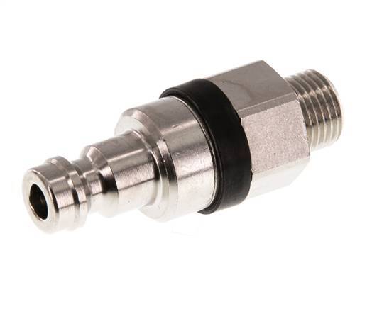 Nickel-plated Brass DN 5 Black Air Coupling Plug G 1/8 inch Male