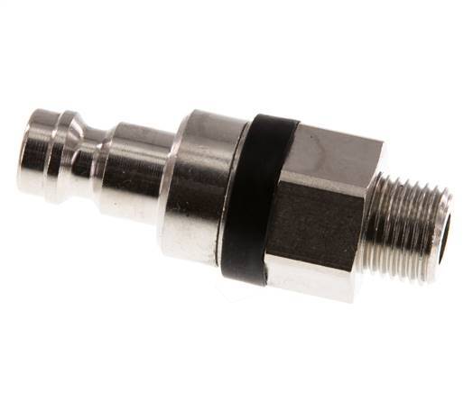 Nickel-plated Brass DN 5 Black Air Coupling Plug G 1/8 inch Male