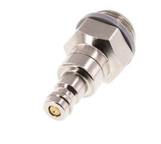 Nickel-plated Brass DN 5 Air Coupling Plug G 3/8 inch Male Double Shut-Off