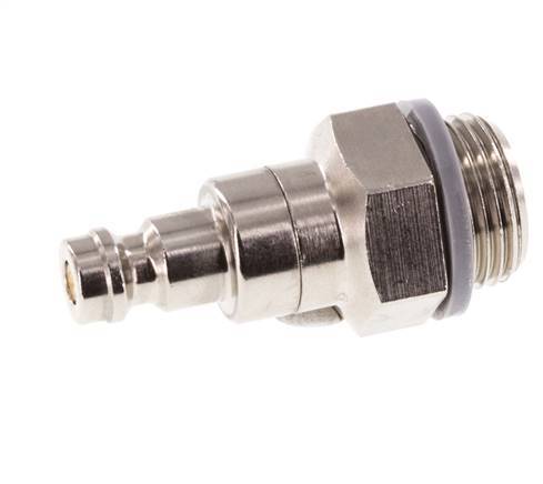 Nickel-plated Brass DN 5 Air Coupling Plug G 3/8 inch Male Double Shut-Off