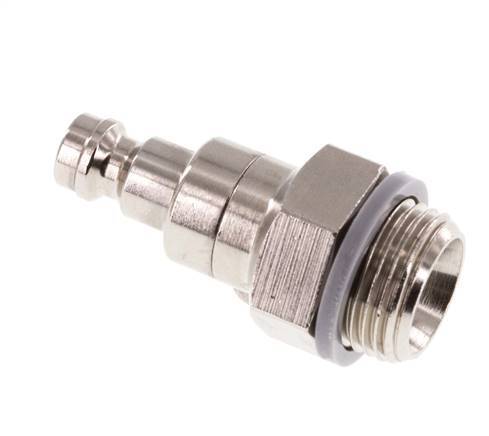 Nickel-plated Brass DN 5 Air Coupling Plug G 3/8 inch Male Double Shut-Off