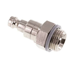 Nickel-plated Brass DN 5 Air Coupling Plug G 3/8 inch Male Double Shut-Off