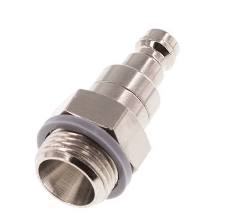 Nickel-plated Brass DN 5 Air Coupling Plug G 3/8 inch Male Double Shut-Off