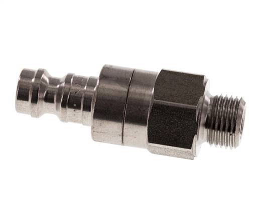Stainless steel DN 5 Air Coupling Plug G 1/8 inch Male Double Shut-Off
