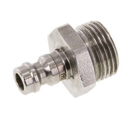 Stainless Steel 316L DN 5 Air Coupling Plug G 3/8 inch Male