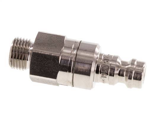 Stainless Steel 316L DN 5 Air Coupling Plug G 1/8 inch Male Double Shut-Off