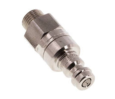 Stainless Steel 316L DN 5 Air Coupling Plug G 1/8 inch Male Double Shut-Off
