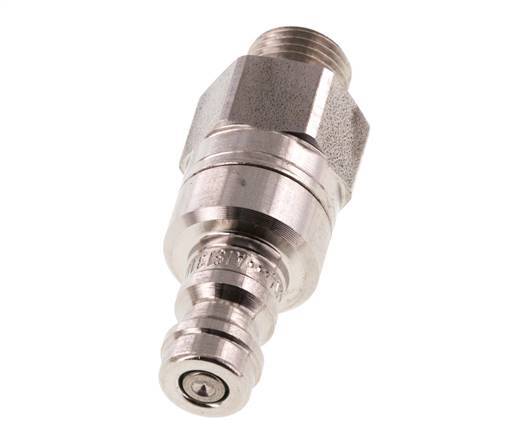 Stainless Steel 316L DN 5 Air Coupling Plug G 1/8 inch Male Double Shut-Off
