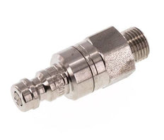 Stainless Steel 316L DN 5 Air Coupling Plug G 1/8 inch Male Double Shut-Off