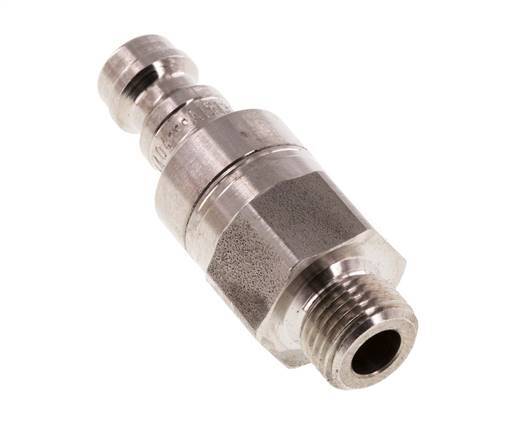 Stainless Steel 316L DN 5 Air Coupling Plug G 1/8 inch Male Double Shut-Off