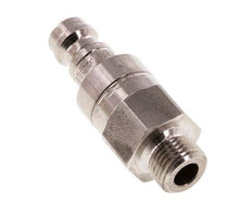 Stainless Steel 316L DN 5 Air Coupling Plug G 1/8 inch Male Double Shut-Off