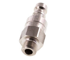 Stainless Steel 316L DN 5 Air Coupling Plug G 1/8 inch Male Double Shut-Off