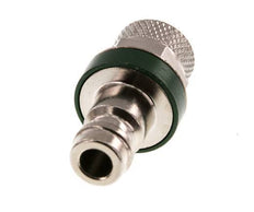 Nickel-plated Brass DN 5 Green Air Coupling Plug 4x6 mm Union Nut