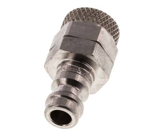 Stainless Steel 316L DN 5 Air Coupling Plug 6x8 mm Union Nut