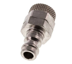 Stainless Steel 316L DN 5 Air Coupling Plug 6x8 mm Union Nut