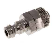Stainless Steel 316L DN 5 Air Coupling Plug 6x8 mm Union Nut