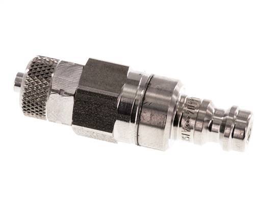 Stainless Steel 316L DN 5 Air Coupling Plug 4x6 mm Union Nut Double Shut-Off