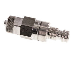 Stainless Steel 316L DN 5 Air Coupling Plug 4x6 mm Union Nut Double Shut-Off
