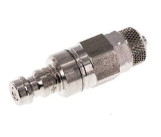 Stainless Steel 316L DN 5 Air Coupling Plug 4x6 mm Union Nut Double Shut-Off