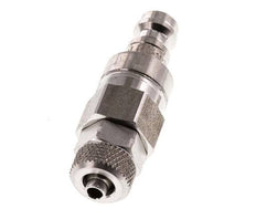 Stainless Steel 316L DN 5 Air Coupling Plug 4x6 mm Union Nut Double Shut-Off