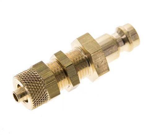 Acoplamiento de aire de latón DN 5 Tuerca de unión de 4x6 mm Mampara