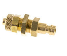 Brass DN 5 Air Coupling Plug 6x8 mm Union Nut Bulkhead