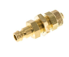 Brass DN 5 Air Coupling Plug 6x8 mm Union Nut Bulkhead