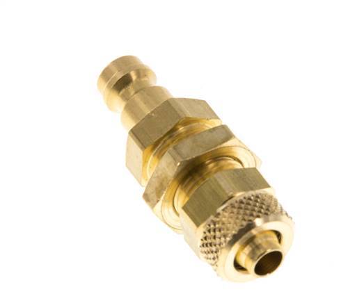 Brass DN 5 Air Coupling Plug 6x8 mm Union Nut Bulkhead