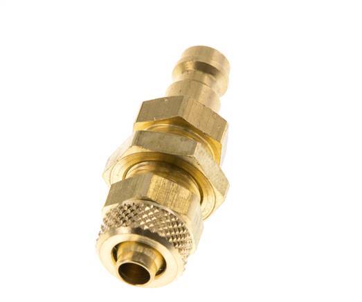 Brass DN 5 Air Coupling Plug 6x8 mm Union Nut Bulkhead