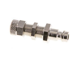Nickel-plated Brass DN 5 Air Coupling Plug 4x6 mm Union Nut Bulkhead